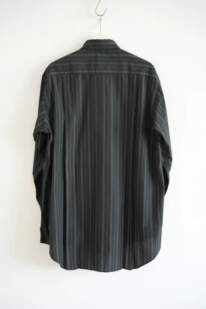 Yohji Yamamoto 90s Black Gray Striped Shirt