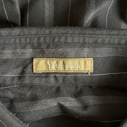 Yohji Yamamoto 90s Black Gray Striped Shirt