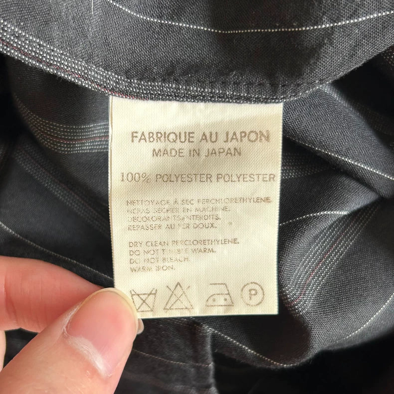 Yohji Yamamoto 90s Black Gray Striped Shirt