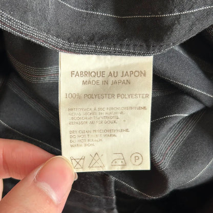 Yohji Yamamoto 90s Black Gray Striped Shirt
