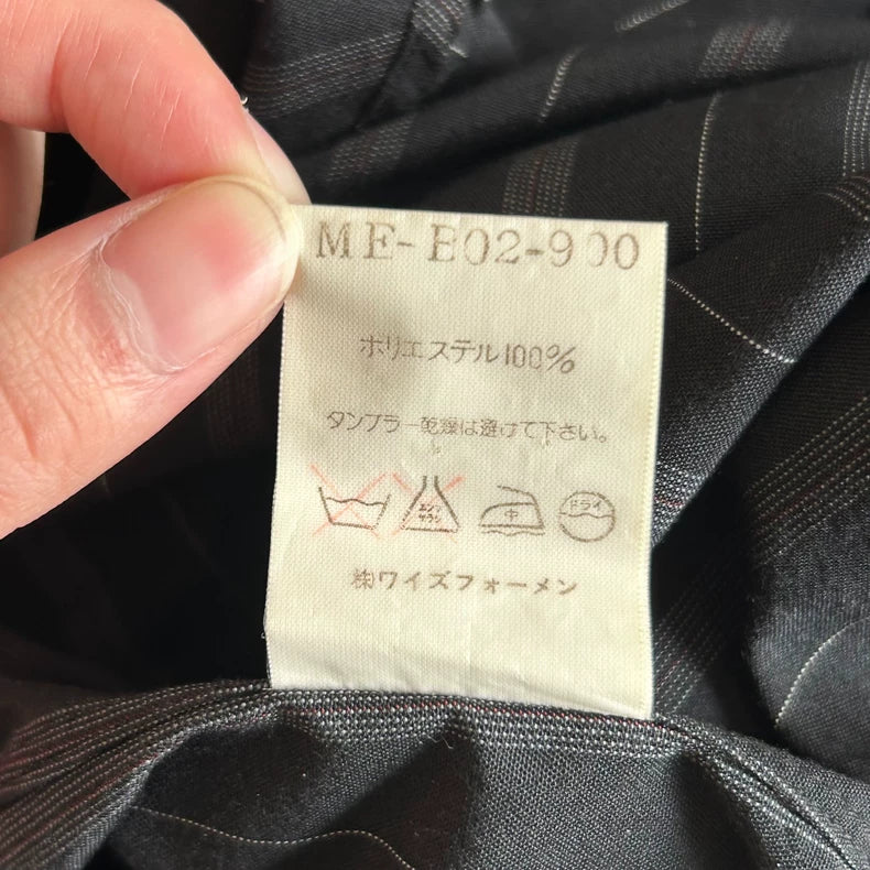 Yohji Yamamoto 90s Black Gray Striped Shirt