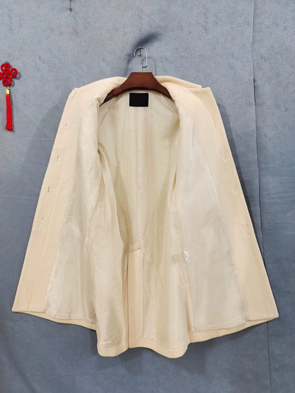 Vintage Prada Beige Long Wool Coat