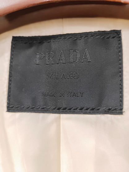Vintage Prada Beige Long Wool Coat