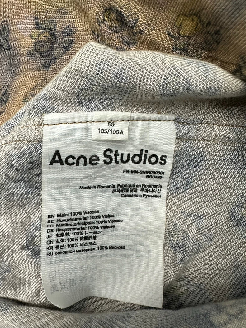 Acne Studios Floral Print Button-Up Shirt