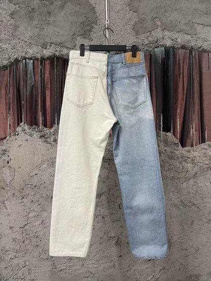 Celine Blue White Washed Denim Pants