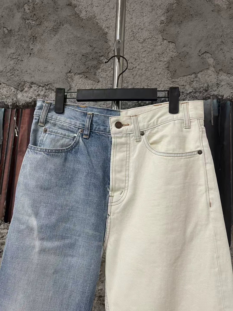 Celine Blue White Washed Denim Pants