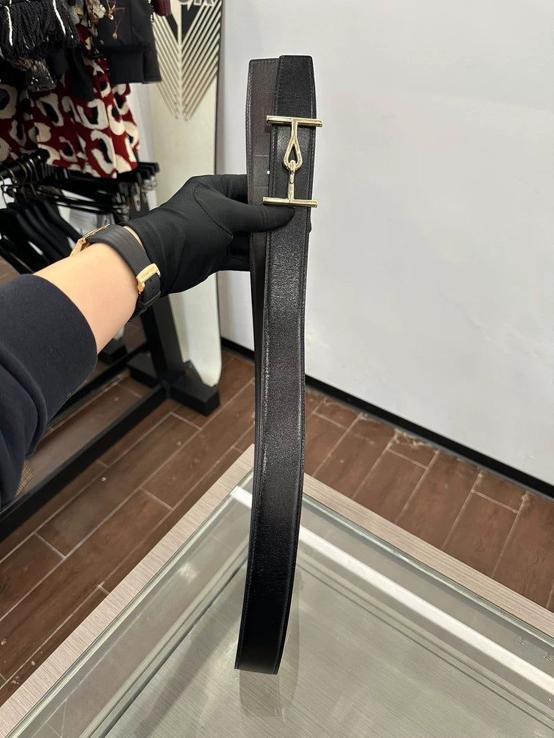 Hermes Black and Chocolate Art Belt