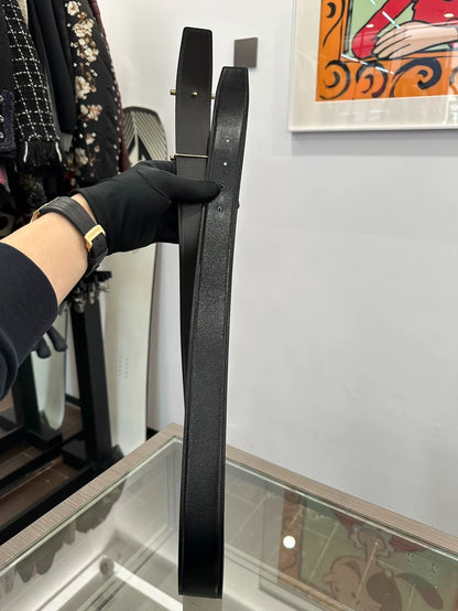 Hermes Black and Chocolate Art Belt