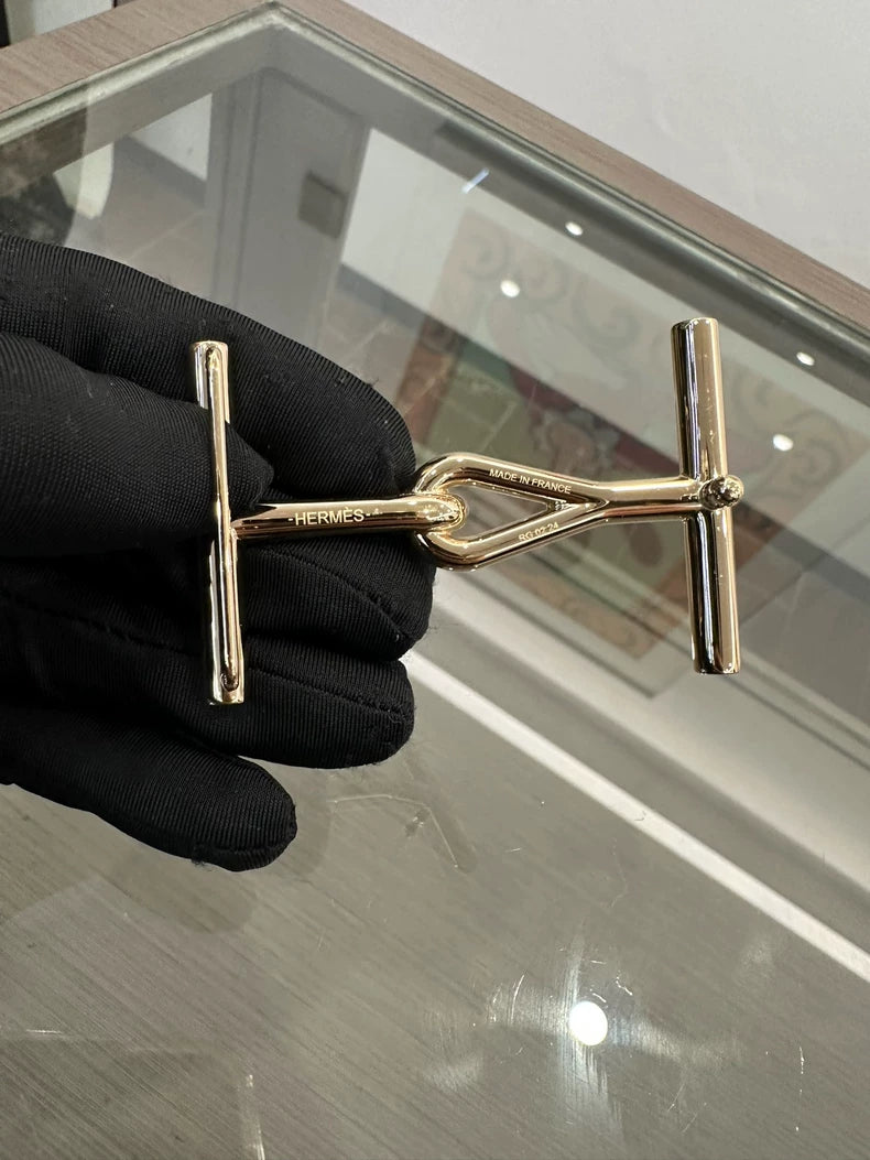 Hermes Black and Chocolate Art Belt