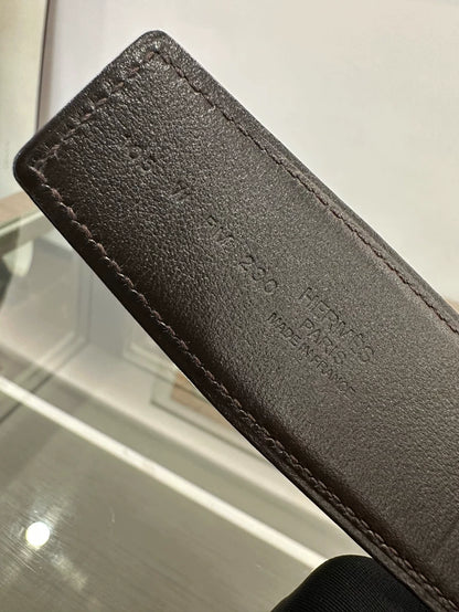 Hermes Black and Chocolate Art Belt