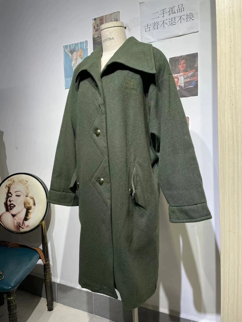 Givenchy Vintage Green Cashmere Coat