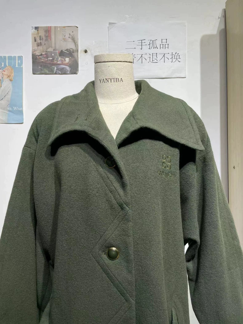 Givenchy Vintage Green Cashmere Coat