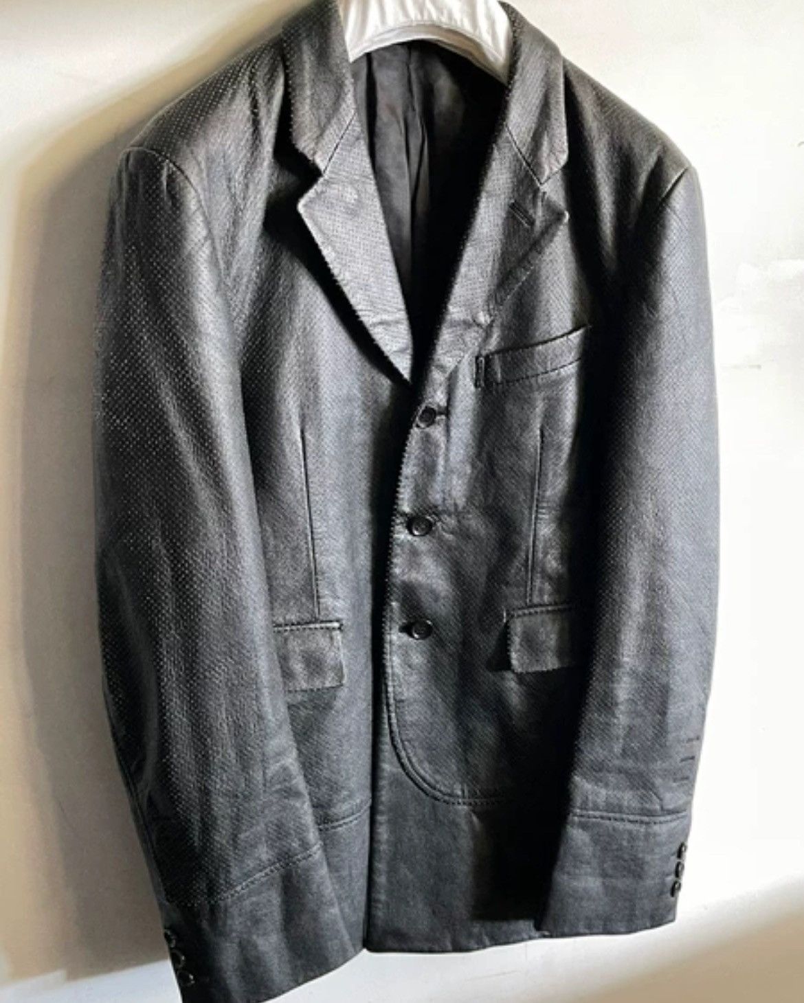 Comme des Garçons leather suit leather coat - DMC