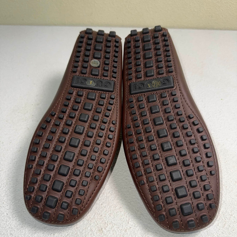 Gucci Brown Leather Horsebit Casual Shoes for Men 0079