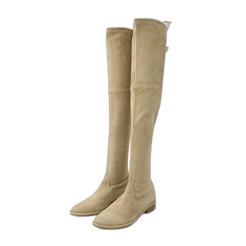Long Khaki Over-the-Knee Boots