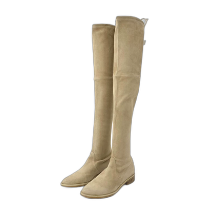 Long Khaki Over-the-Knee Boots