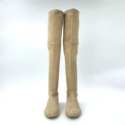Long Khaki Over-the-Knee Boots