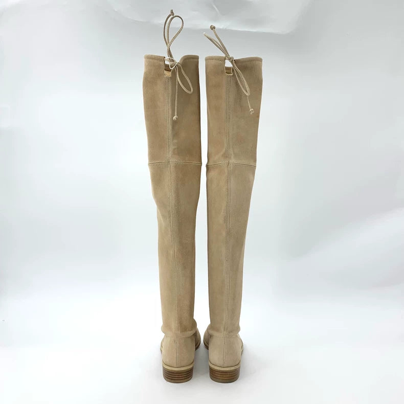 Long Khaki Over-the-Knee Boots