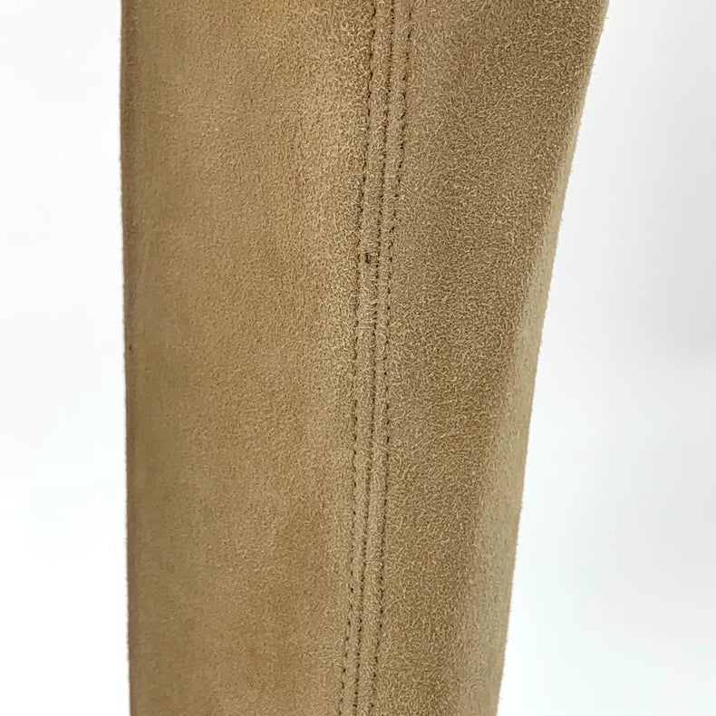 Long Khaki Over-the-Knee Boots