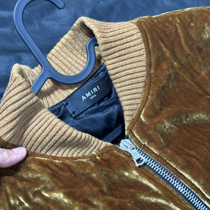 Amiri Silk Velvet Bomber Jacket S