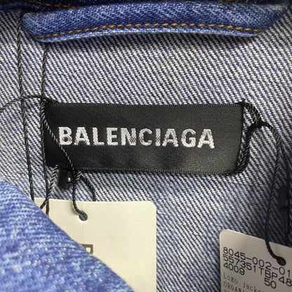Balenciaga Blue Logo Denim Jacket
