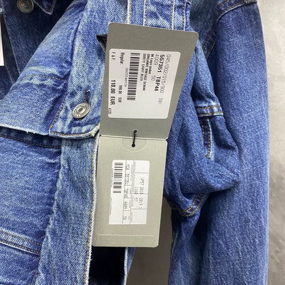 Balenciaga Blue Logo Denim Jacket
