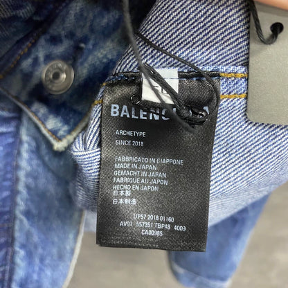 Balenciaga Blue Logo Denim Jacket