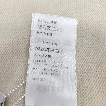 Celine Cream Cashmere Cardigan with Collar