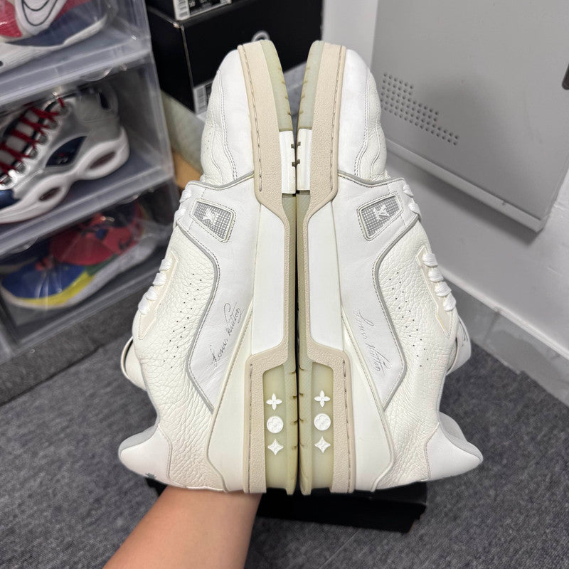Louis Vuitton White Leather Trainer Sneakers 0079