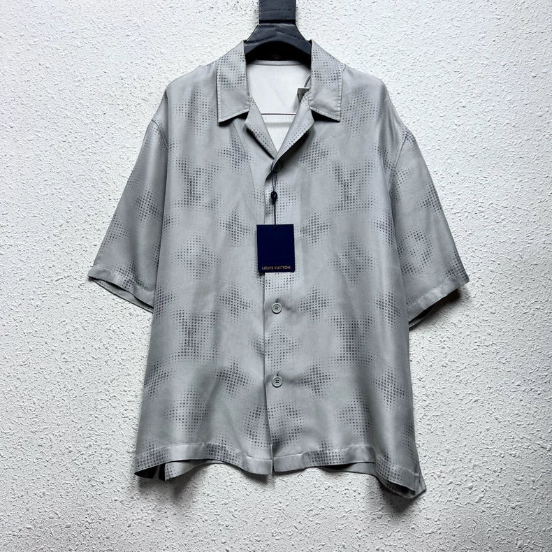 Louis Vuitton Monogram Short Sleeve Silk Shirt-yf