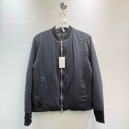 Chrome Hearts Black Leather Cross Jacket