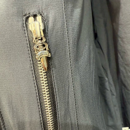 Chrome Hearts Black Leather Cross Jacket