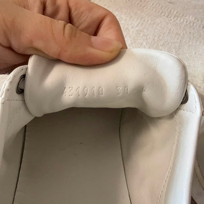 Gucci Stylish White Leather Sneakers with Red Green 0079