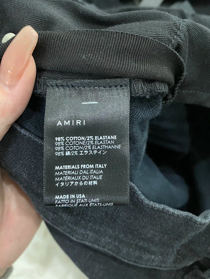 Amiri Black Blue Paisley Denim Pants