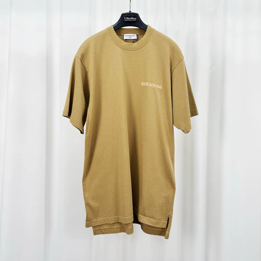 Balenciaga Reversed Logo Embroidered T-Shirt-yf