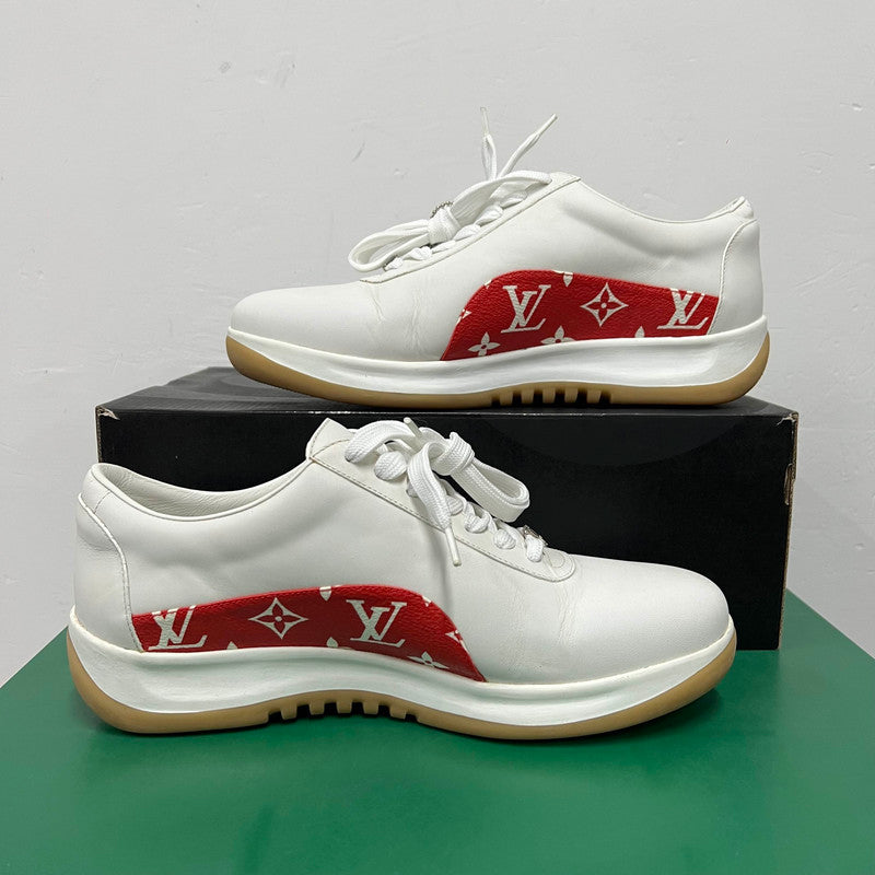 Louis Vuitton Low-Top Red & White Sneakers 0079