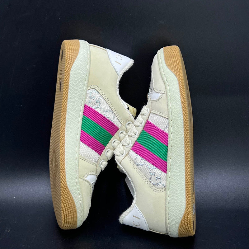 Gucci Kids Beige Round-Toe Low-Top Sneakers 0079