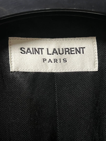 Saint Laurent Black Leather Baseball Jacket
