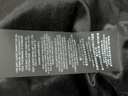 Saint Laurent Black Leather Baseball Jacket