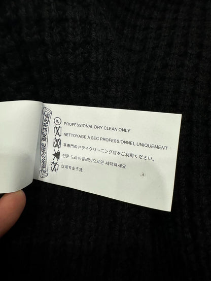 Chrome Hearts Black Wool Cardigan Size M