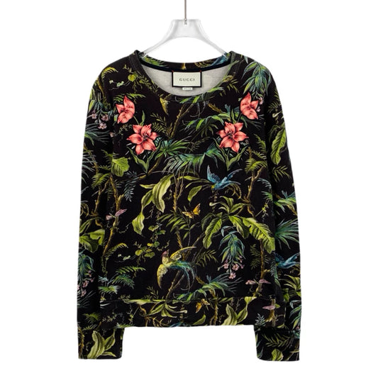 Gucci Colorful Floral Long Sleeve Sweatshirt