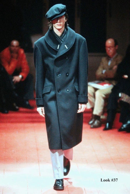 Yohji Yamamoto Black Wool Overcoat