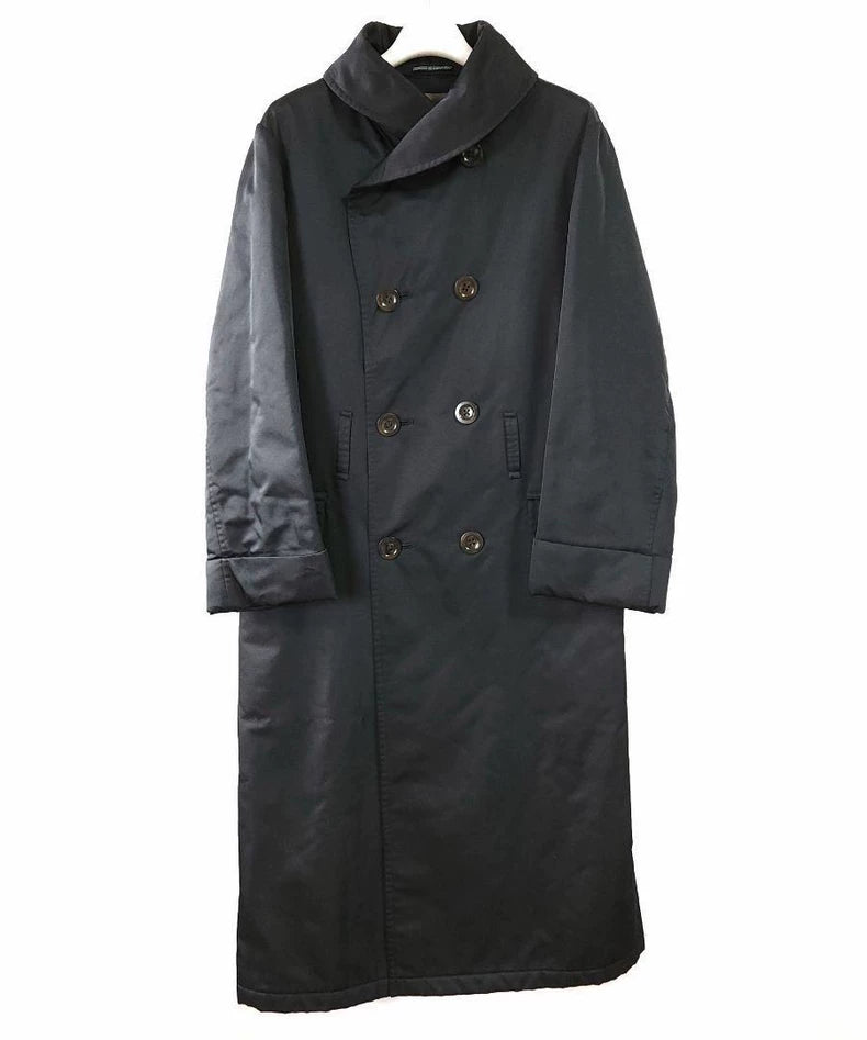 Yohji Yamamoto Black Wool Overcoat