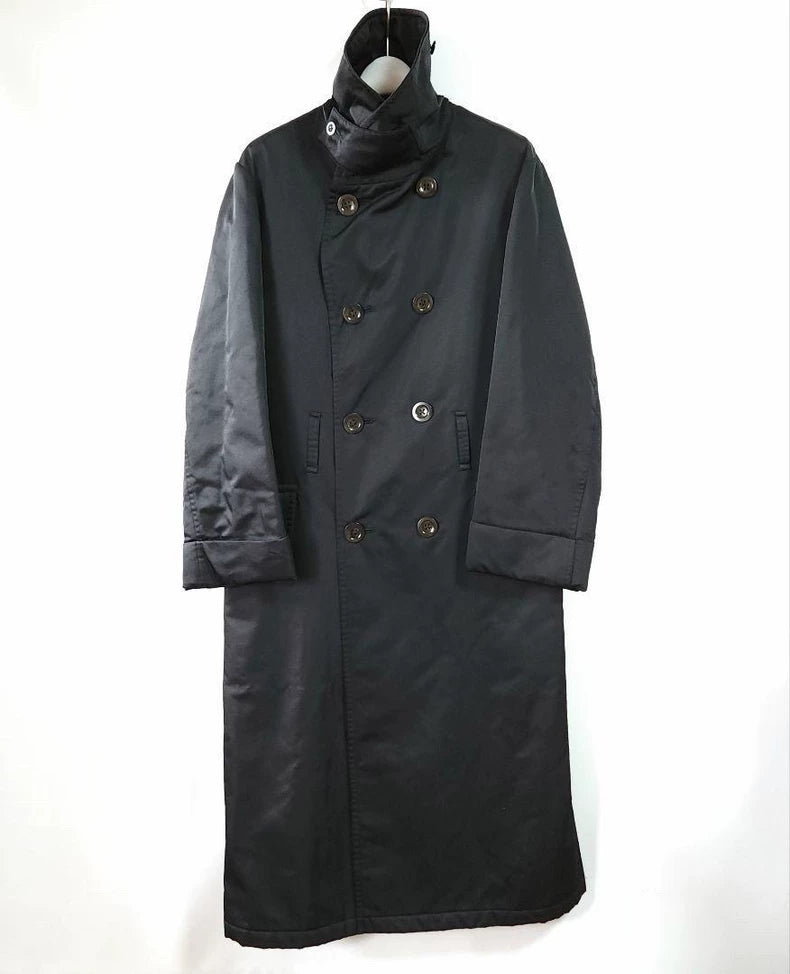 Yohji Yamamoto Black Wool Overcoat