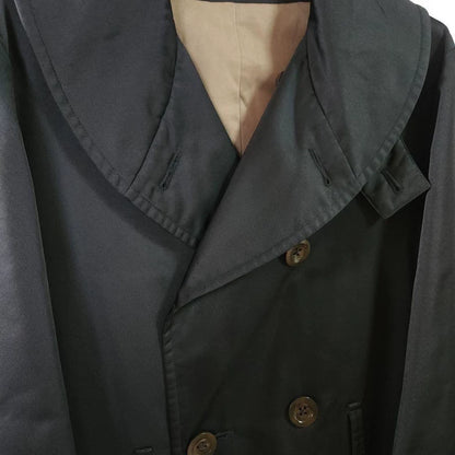 Yohji Yamamoto Black Wool Overcoat