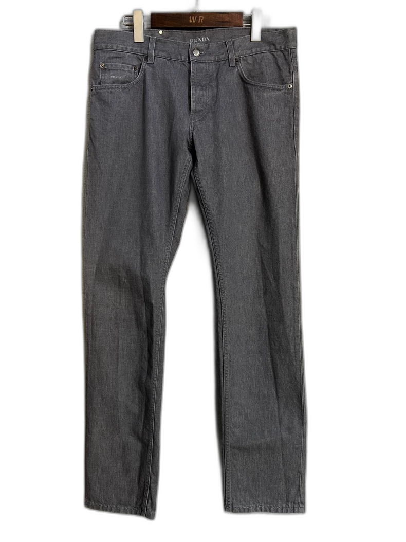 Gray Washed Prada Denim Pants