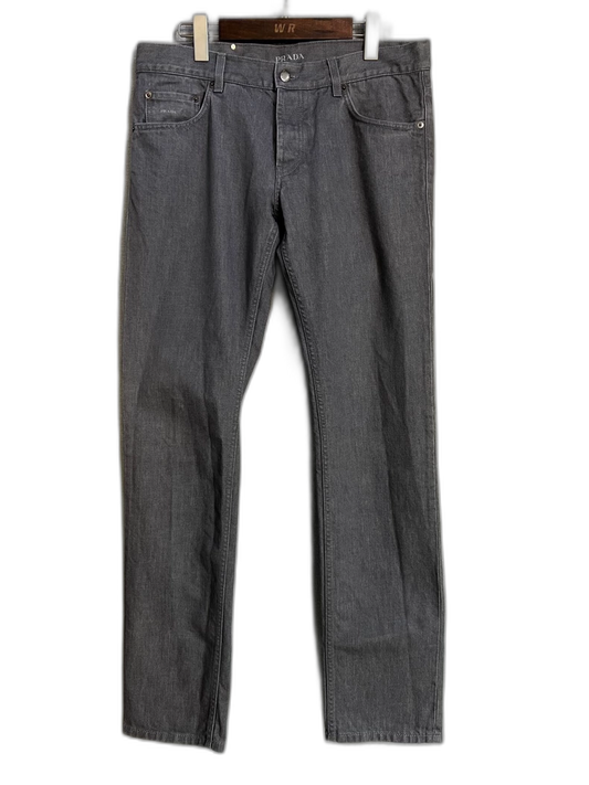 Gray Washed Prada Denim Pants
