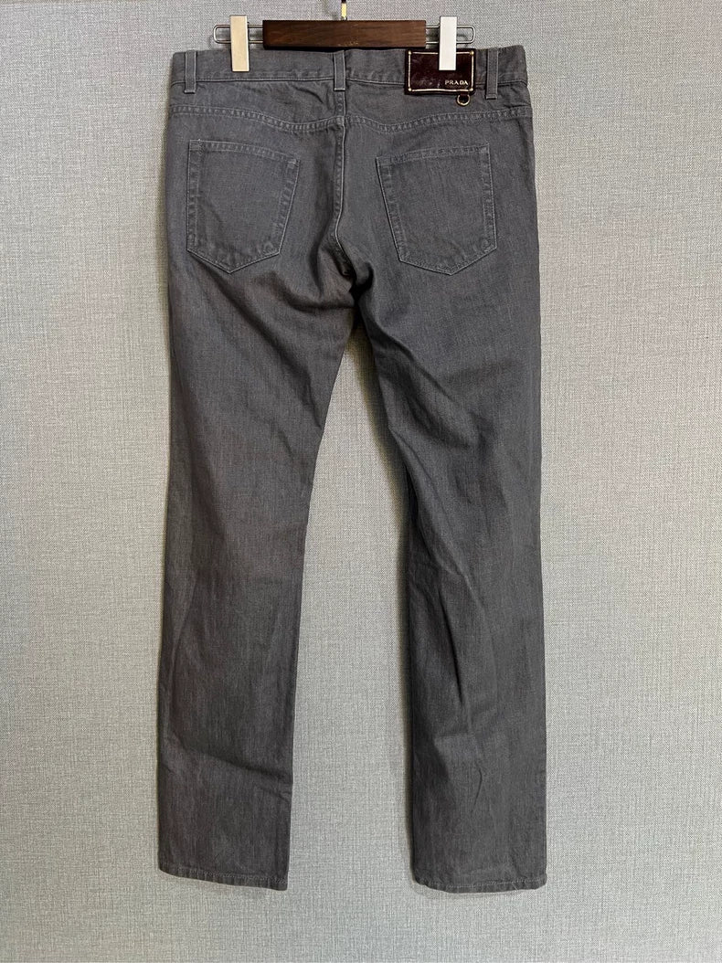 Gray Washed Prada Denim Pants