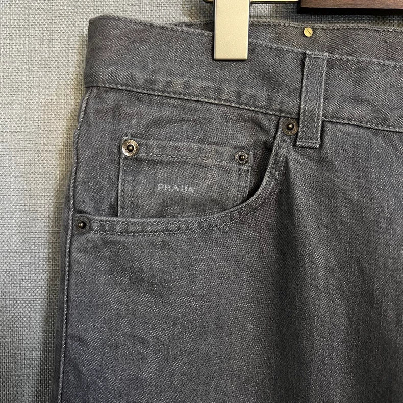 Gray Washed Prada Denim Pants