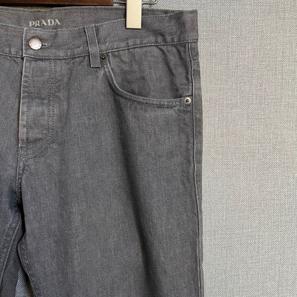 Gray Washed Prada Denim Pants